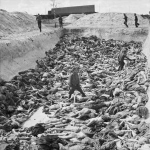 Mass Grave at Bergen-Belsen concentration camp - Fritz Klein - IWM BU4260 med.jpg
