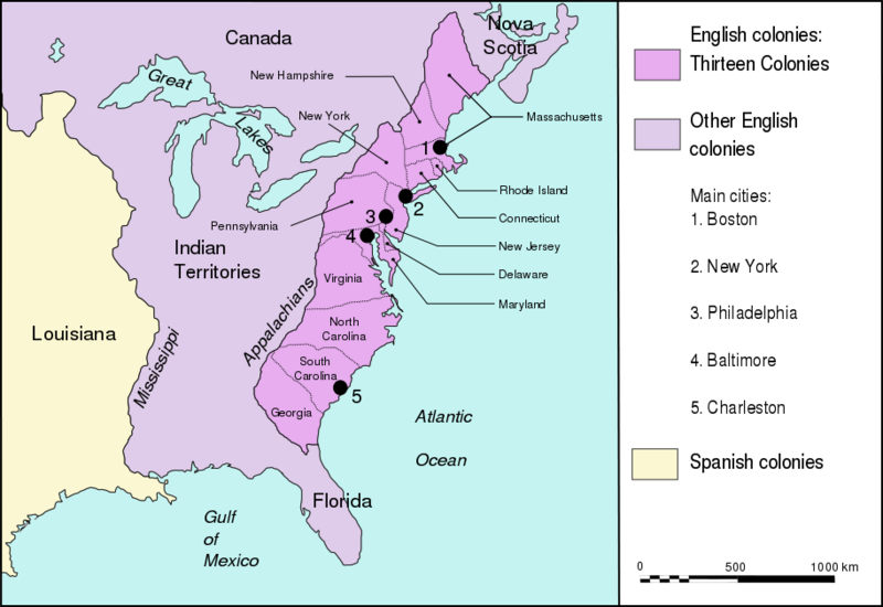 File:1775 Map Thirteen Colonies 1775.svg
